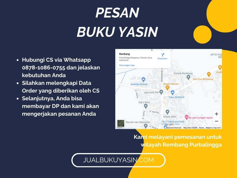 Percetakan Buku Yasin Rembang Purbalingga, Tempat Cetak Buku Yasin Rembang Purbalingga, Tempat Bikin Buku Yasin di Rembang Purbalingga