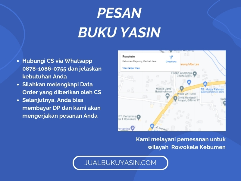Percetakan Buku Yasin Rowokele Kebumen, Tempat Cetak Buku Yasin Rowokele Kebumen, Tempat Bikin Buku Yasin di Rowokele Kebumen