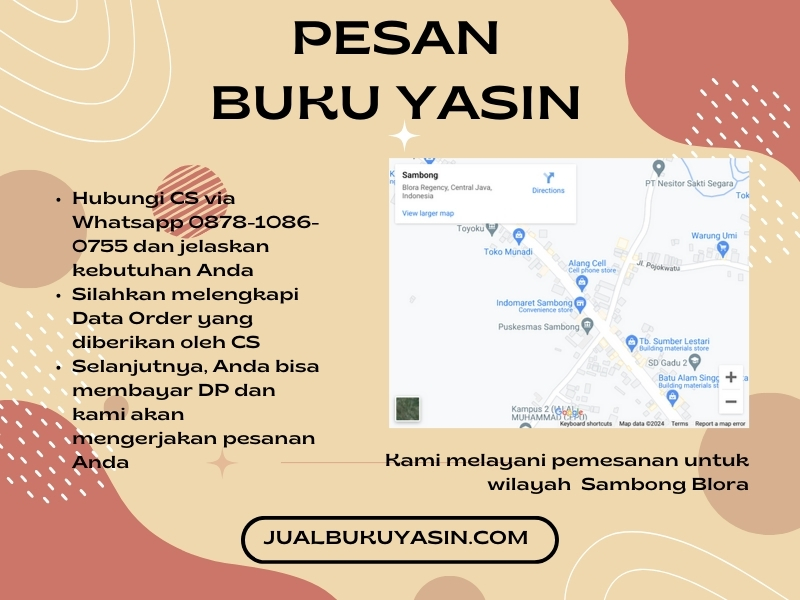 Percetakan Buku Yasin Sambong Blora, Tempat Cetak Buku Yasin Sambong Blora, Tempat Bikin Buku Yasin di Sambong Blora