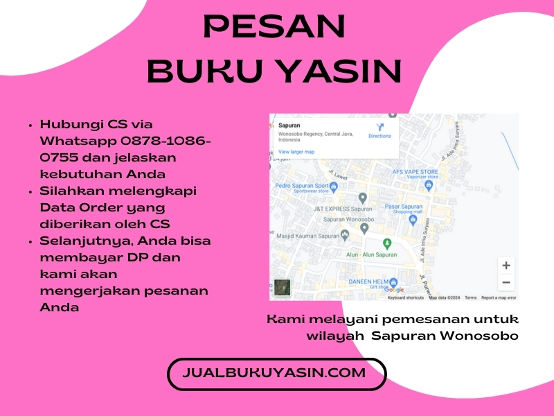 Percetakan Buku Yasin Sapuran Wonosobo, Tempat Cetak Buku Yasin Sapuran Wonosobo, Tempat Bikin Buku Yasin di Sapuran Wonosobo