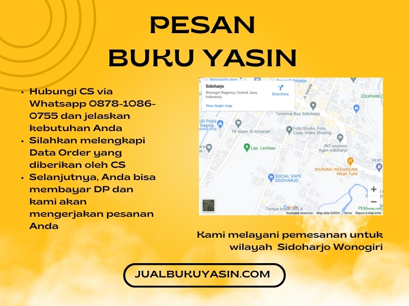 Percetakan Buku Yasin Sidoharjo Wonogiri, Tempat Cetak Buku Yasin Sidoharjo Wonogiri, Tempat Bikin Buku Yasin di Sidoharjo Wonogiri
