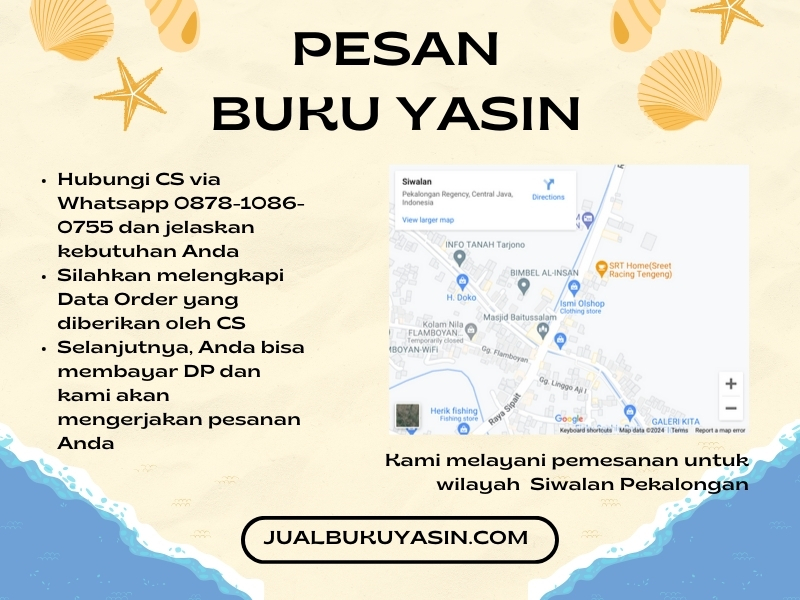 Percetakan Buku Yasin Siwalan Pekalongan, Tempat Cetak Buku Yasin Siwalan Pekalongan, Tempat Bikin Buku Yasin di Siwalan Pekalongan