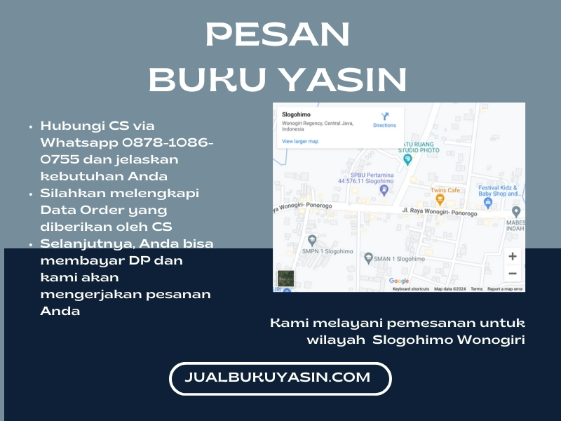 Percetakan Buku Yasin Slogohimo Wonogiri, Tempat Cetak Buku Yasin Slogohimo Wonogiri, Tempat Bikin Buku Yasin di Slogohimo Wonogiri