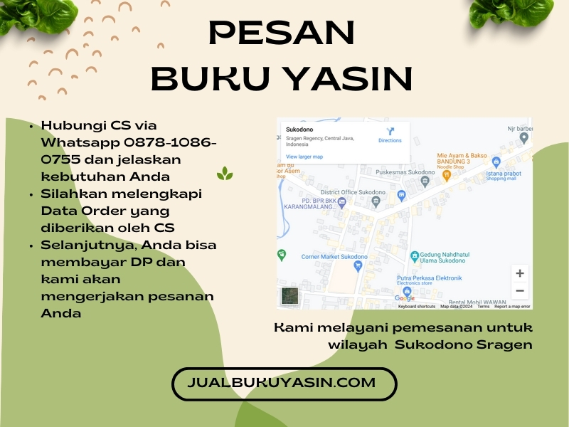 Percetakan Buku Yasin Sukodono Sragen, Tempat Cetak Buku Yasin Sukodono Sragen, Tempat Bikin Buku Yasin di Sukodono Sragen