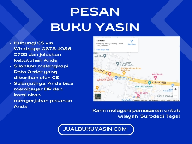 Percetakan Buku Yasin Surodadi Tegal, Tempat Cetak Buku Yasin Surodadi Tegal, Tempat Bikin Buku Yasin di Surodadi Tegal