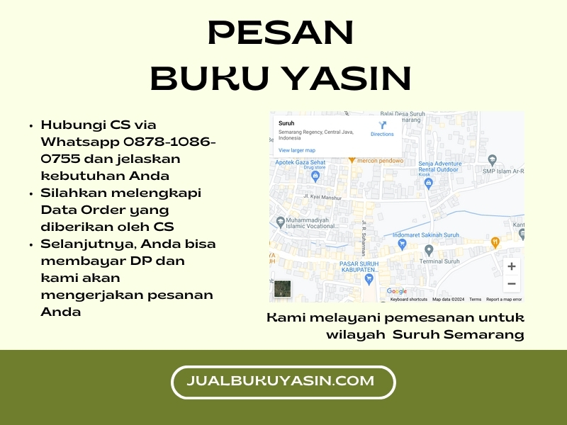 Percetakan Buku Yasin Suruh Semarang, Tempat Cetak Buku Yasin Suruh Semarang, Tempat Bikin Buku Yasin di Suruh Semarang