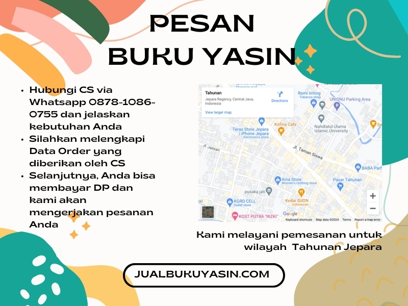 Percetakan Buku Yasin Tahunan Jepara, Tempat Cetak Buku Yasin Tahunan Jepara, Tempat Bikin Buku Yasin di Tahunan Jepara