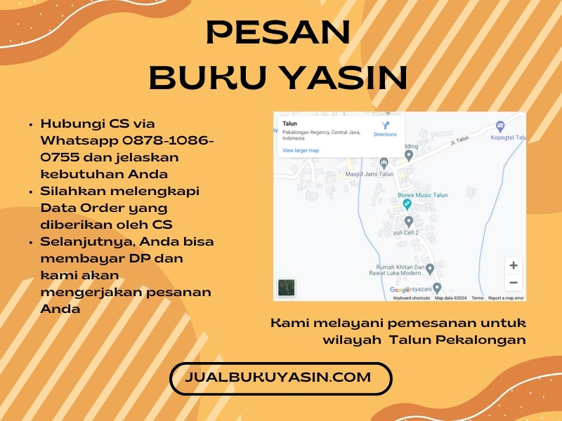 Percetakan Buku Yasin Talun Pekalongan, Tempat Cetak Buku Yasin Talun Pekalongan, Tempat Bikin Buku Yasin di Talun Pekalongan