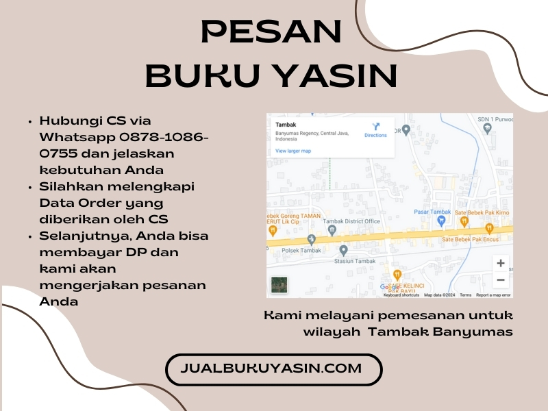 Percetakan Buku Yasin Tambak Banyumas, Tempat Cetak Buku Yasin Tambak Banyumas, Tempat Bikin Buku Yasin di Tambak Banyumas
