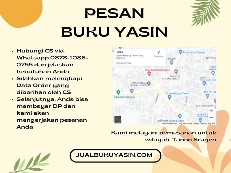 Percetakan Buku Yasin Tanon Sragen, Tempat Cetak Buku Yasin Tanon Sragen, Tempat Bikin Buku Yasin di Tanon Sragen
