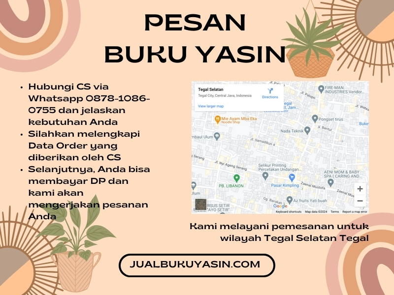 Percetakan Buku Yasin Tegal Selatan Tegal, Tempat Cetak Buku Yasin Tegal Selatan Tegal, Tempat Bikin Buku Yasin di Tegal Selatan Tegal