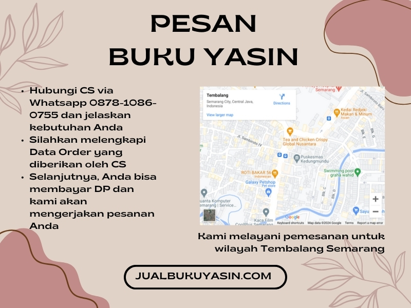 Percetakan Buku Yasin Tembalang Semarang, Tempat Cetak Buku Yasin Tembalang Semarang, Tempat Bikin Buku Yasin di Tembalang Semarang