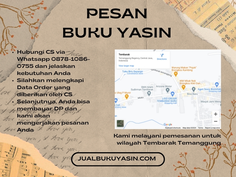 Percetakan Buku Yasin Tembarak Temanggung, Tempat Cetak Buku Yasin Tembarak Temanggung, Tempat Bikin Buku Yasin di Tembarak Temanggung