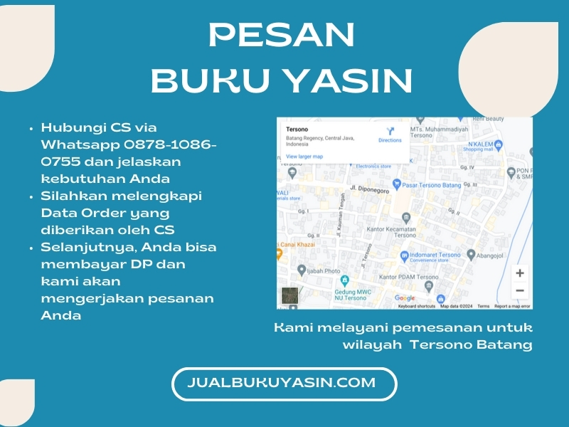 Percetakan Buku Yasin Tersono Batang, Tempat Cetak Buku Yasin Tersono Batang, Tempat Bikin Buku Yasin di Tersono Batang