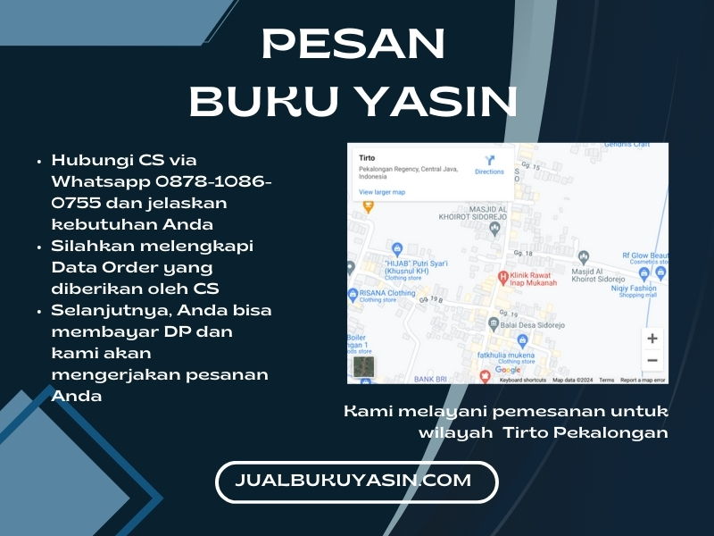 Percetakan Buku Yasin Tirto Pekalongan, Tempat Cetak Buku Yasin Tirto Pekalongan, Tempat Bikin Buku Yasin di Tirto Pekalongan