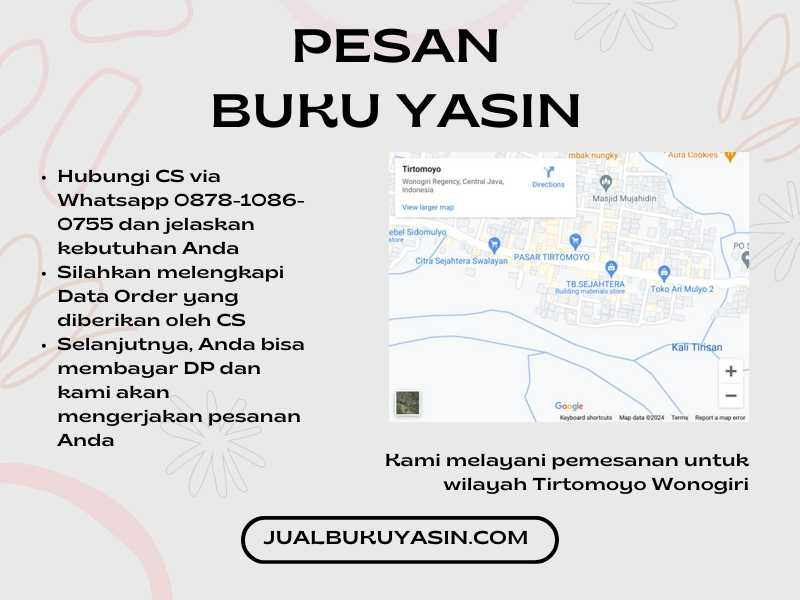 Percetakan Buku Yasin Tirtomoyo Wonogiri, Tempat Cetak Buku Yasin Tirtomoyo Wonogiri, Tempat Bikin Buku Yasin di Tirtomoyo Wonogiri
