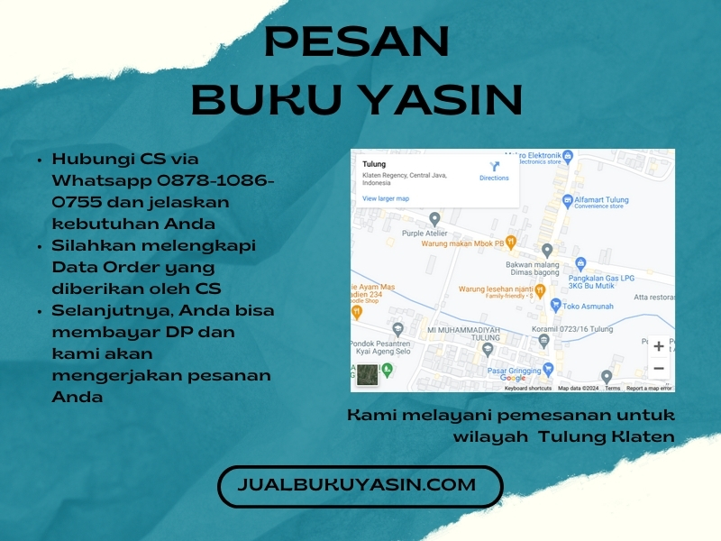 Percetakan Buku Yasin Tulung Klaten, Tempat Cetak Buku Yasin Tulung Klaten, Tempat Bikin Buku Yasin di Tulung Klaten