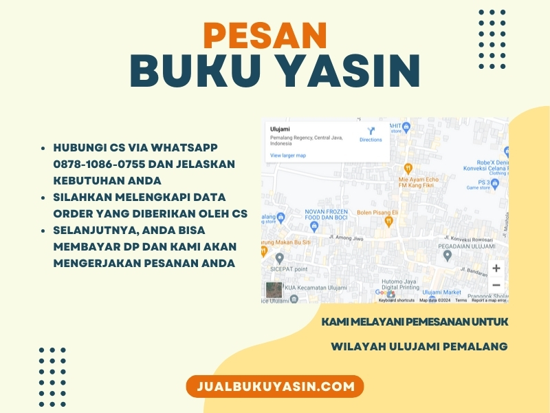 Percetakan Buku Yasin Ulujami Pemalang, Tempat Cetak Buku Yasin Ulujami Pemalang, Tempat Bikin Buku Yasin di Ulujami Pemalang