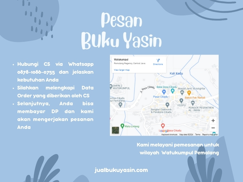 Percetakan Buku Yasin Watukumpul Pemalang, Tempat Cetak Buku Yasin Watukumpul Pemalang, Tempat Bikin Buku Yasin di Watukumpul Pemalang