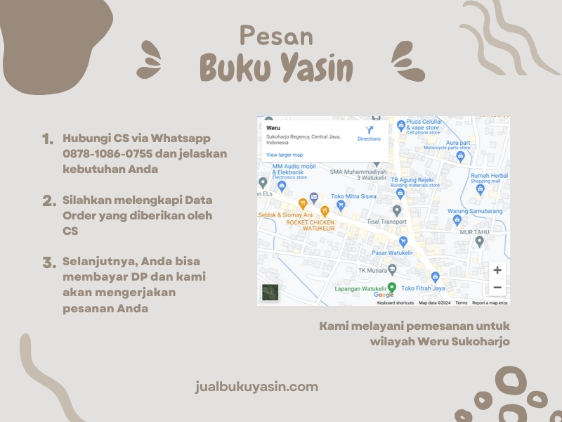Percetakan Buku Yasin Weru Sukoharjo, Tempat Cetak Buku Yasin Weru Sukoharjo, Tempat Bikin Buku Yasin di Weru Sukoharjo