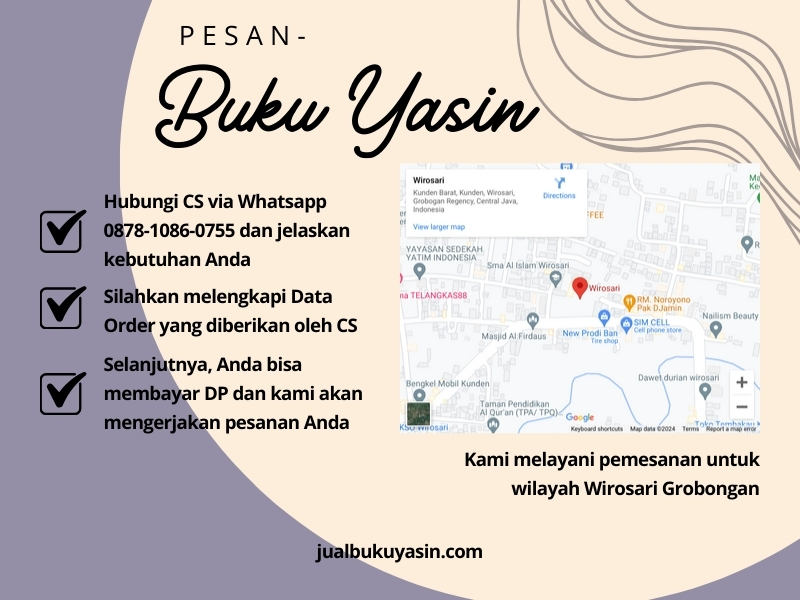 Percetakan Buku Yasin Wirosari Grobogan, Tempat Cetak Buku Yasin Wirosari Grobogan, Tempat Bikin Buku Yasin di Wirosari Grobogan