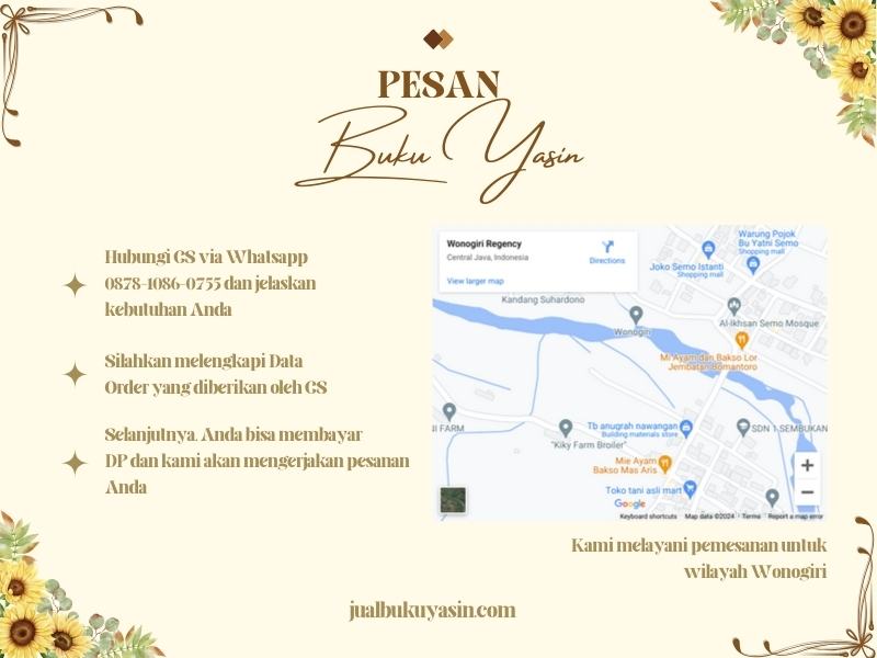 Percetakan Buku Yasin Wonogiri, Tempat Cetak Buku Yasin Wonogiri, Tempat Bikin Buku Yasin di Wonogiri