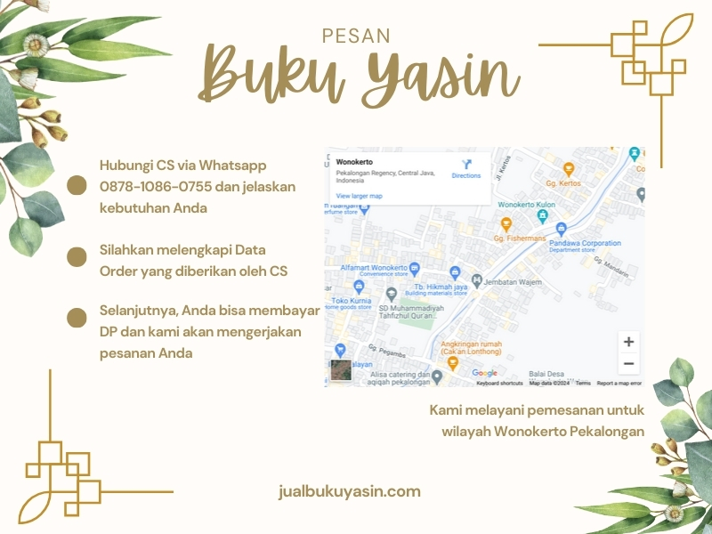 Percetakan Buku Yasin Wonokerto Pekalongan, Tempat Cetak Buku Yasin Wonokerto Pekalongan, Tempat Bikin Buku Yasin di Wonokerto Pekalongan