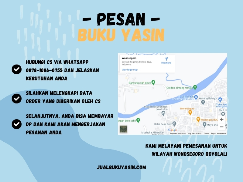 Percetakan Buku Yasin Wonosegoro Boyolali, Tempat Cetak Buku Yasin Wonosegoro Boyolali, Tempat Bikin Buku Yasin di Wonosegoro Boyolali